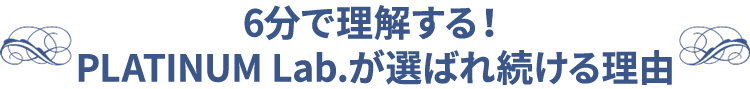 6分で理解する！PLATINUM Lab.が選ばれ続ける理由